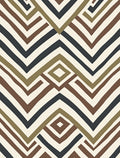 Abstract Earthy Tone Diamond Chevron Rug