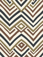 Abstract Earthy Tone Diamond Chevron Rug