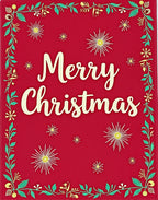 Festive Red Whimsical Starburst Greeting Rug