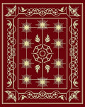 Crimson Radiant Starburst Medallion Rug