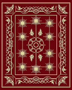 Crimson Radiant Starburst Medallion Rug