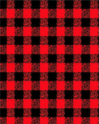 Red Black Buffalo Plaid Checkered Rug