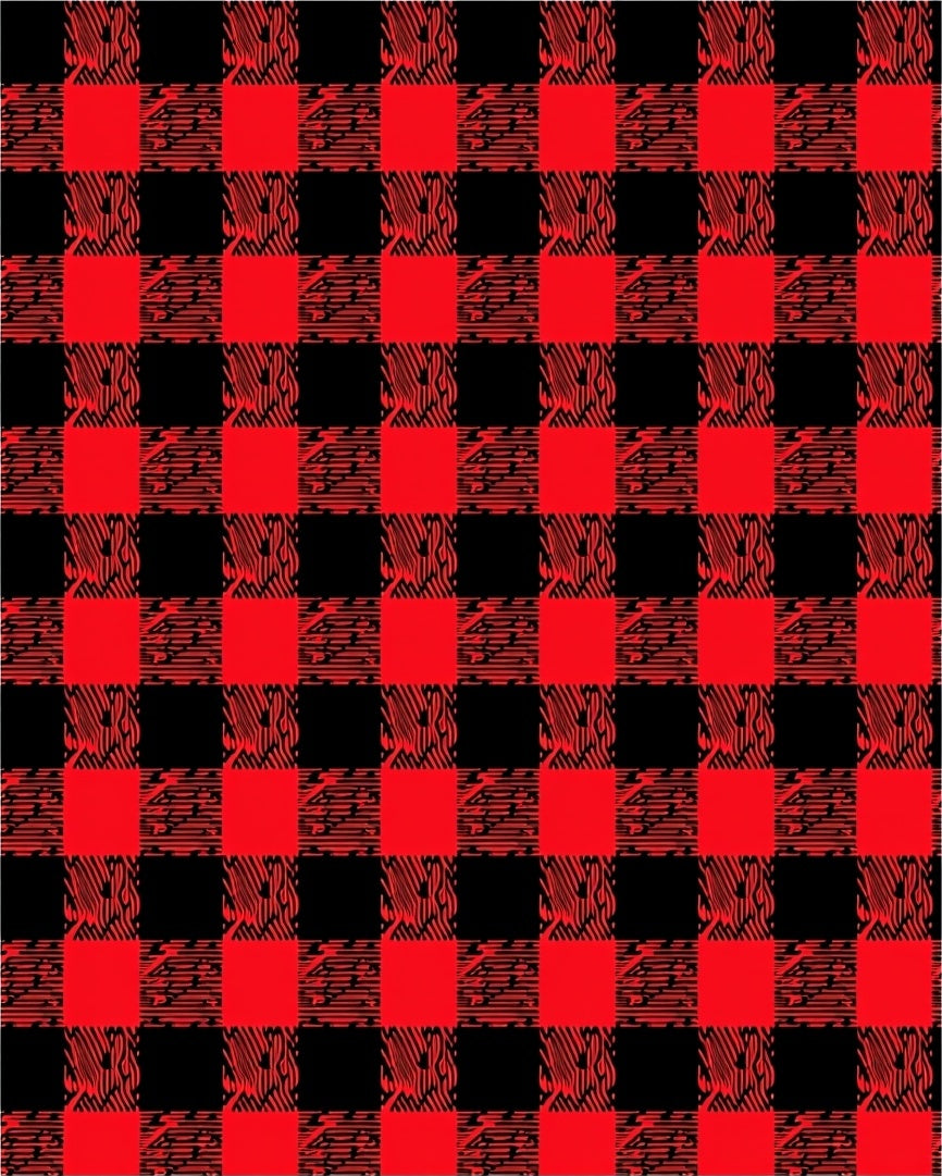 Red Black Buffalo Plaid Checkered Rug