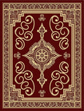 Ornate Crimson Gold Center Medallion Rug