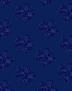 Deep Blue Floral Medallion Accents Rug