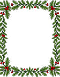 Festive Green Fir Berry Border Rug