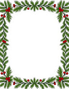 Festive Green Fir Berry Border Rug