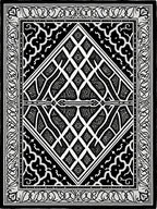 Monochromatic Diamond Inlay Border Runner Rug