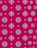 Crimson Snowflake Cluster Graphic Rug