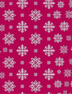Crimson Snowflake Cluster Graphic Rug