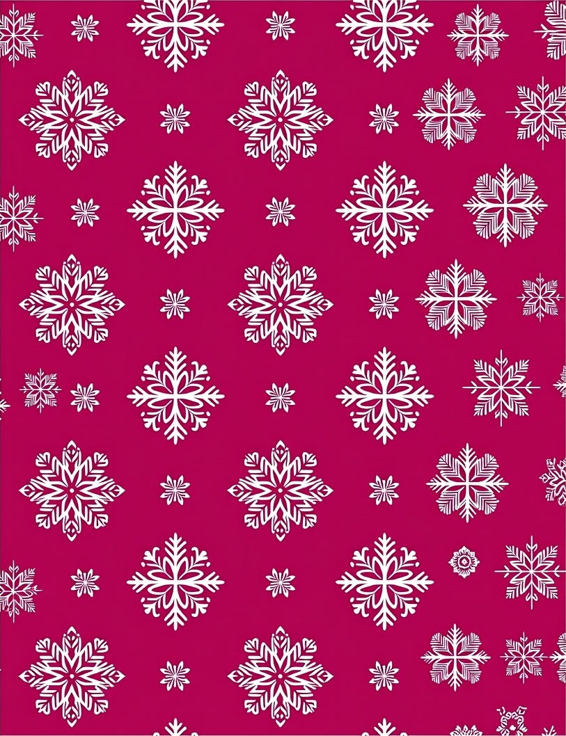 Crimson Snowflake Cluster Graphic Rug