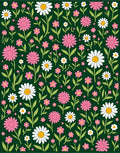 Whimsical Pink Daisy Garden Rug