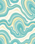 Aqua Yellow Swirl Agate Rug