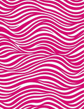 Vibrant Pink White Wavy Stripes Rug
