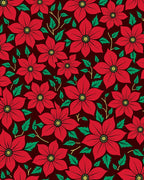 Bold Red Floral Scatter Garden Rug