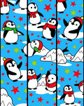 Playful Penguin Winter Scarf Stars Rug