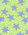 Whimsical Purple Starfish Water Rug