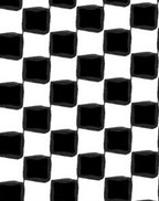 Classic Monochrome Checkerboard Squares Rug
