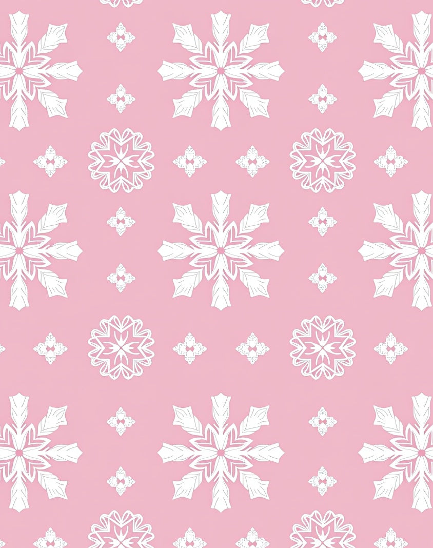Pink Snowflake Mandala Repeat Rug
