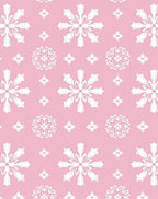 Pink Snowflake Mandala Repeat Rug