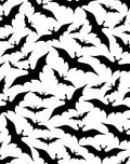 Scattered Black Bat Halloween Night Rug