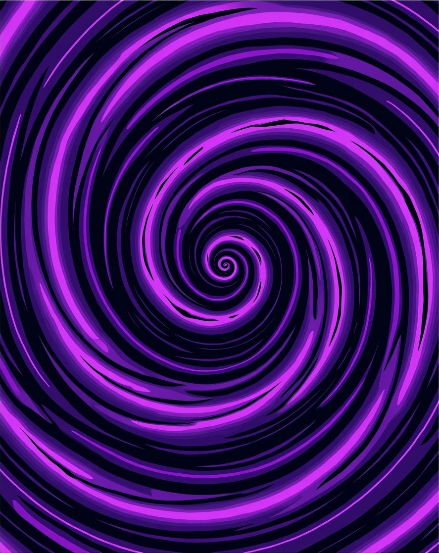 Vibrant Purple Swirl Vortex Rug