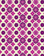 Vivid Magenta Geometric Starburst Rug