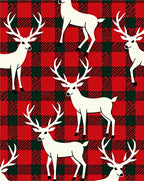 Red and Green Buffalo Check Deer Rug