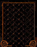 Orange Geometric Swirls Outline Rug