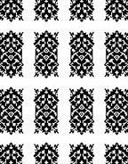 Black White Tribal Medallion Rug