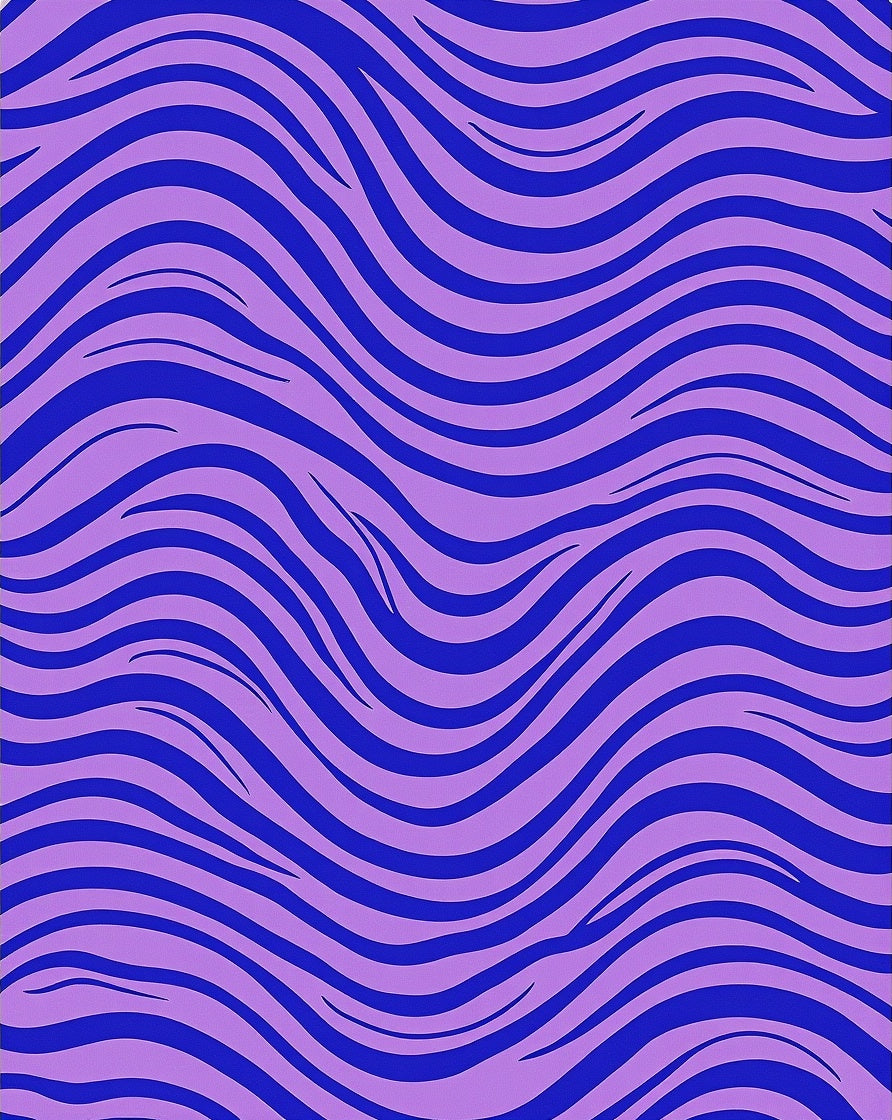 Violet Blue Wavy Stripes Rug