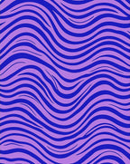 Violet Blue Wavy Stripes Rug