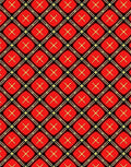 Bold Red Tartan Diamond Rug