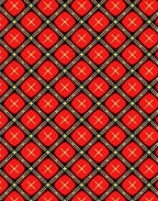 Bold Red Tartan Diamond Rug