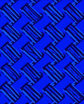 Electric Blue Jagged Zigzag Rug