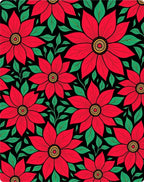 Bold Red Floral Garden Rug