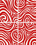 Crimson Swirl Organic Flow Rug