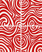 Crimson Swirl Organic Flow Rug
