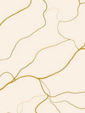 Golden Vein Abstract Organic Rug