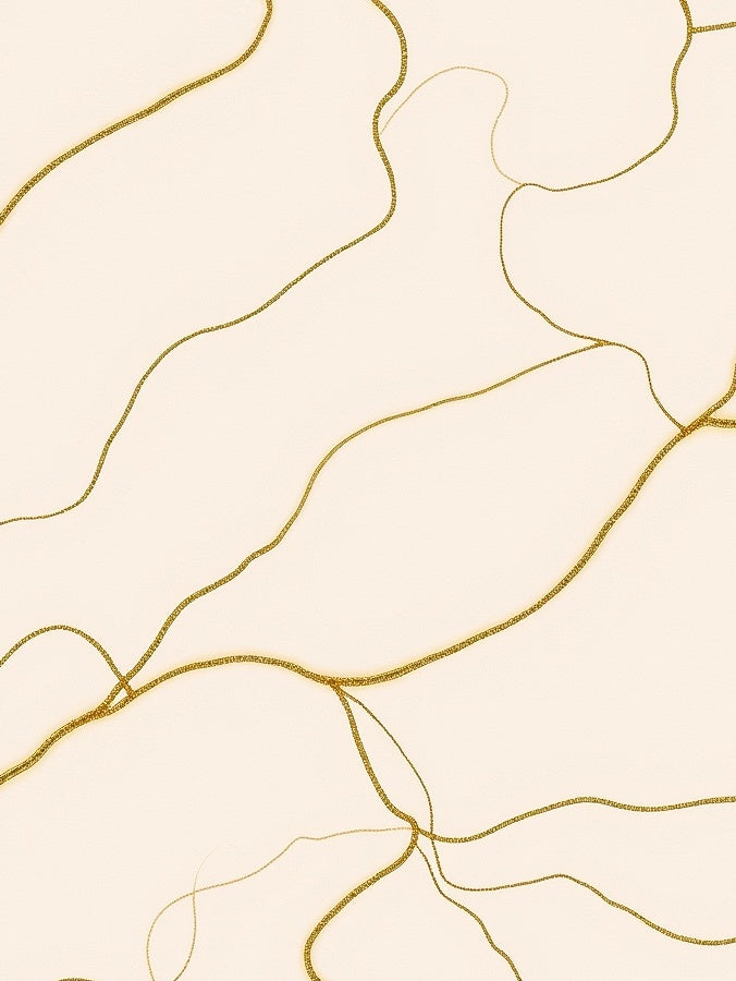 Golden Vein Abstract Organic Rug