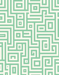 Soft Mint Geometric Labyrinth Intricate Rug
