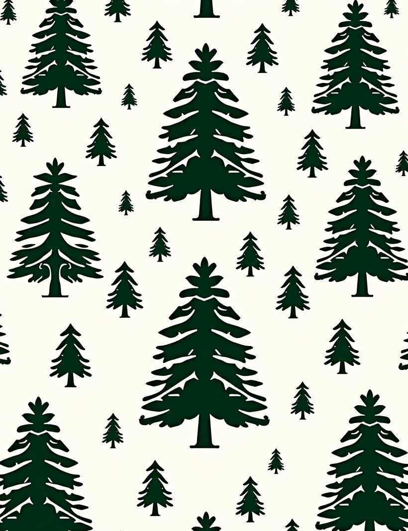 Dark Green Pine Forest Repeat Rug
