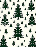 Dark Green Pine Forest Repeat Rug