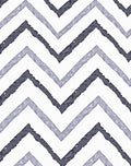 Dark Grey Light Blue Chevron Rug