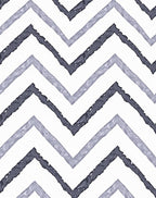 Dark Grey Light Blue Chevron Rug