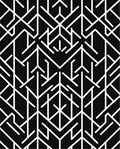 Black White Geometric Line Accordion Rug