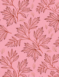 Pink Autumn Fern Branches Rug