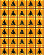 Black Forest Trees Plaid Arrangement Rug