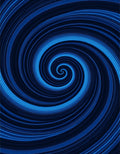 Deep Blue Swirling Vortex Rug