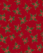 Crimson Red Floral Starburst Rug